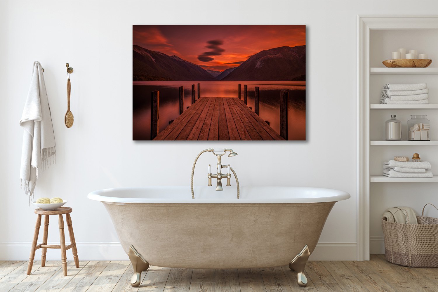 HORIZON Collection - Lost in Contemplation — TomsWorldCollection fine art print styled in a bath room