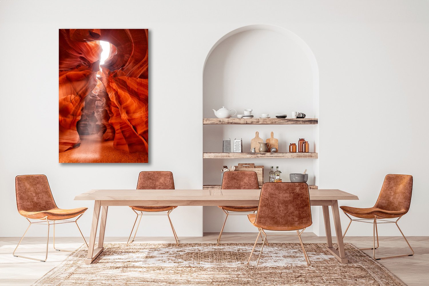 HORIZON Collection - Heaven to Earth — TomsWorldCollection fine art print styled in a dining area