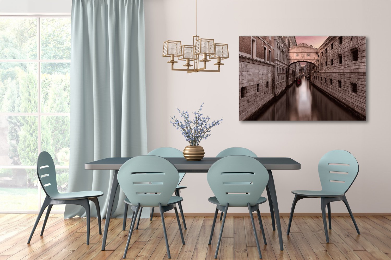 NEXUS Collection - The Romance — TomsWorldCollection fine art print styled in a dining area