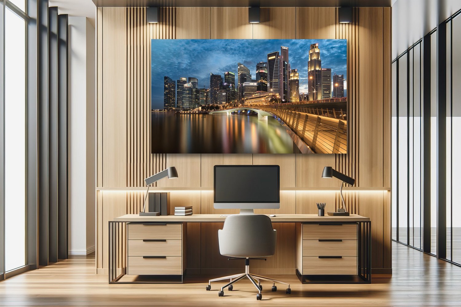 METROPOLITAN Collection - Luminous — TomsWorldCollection fine art print styled in a office